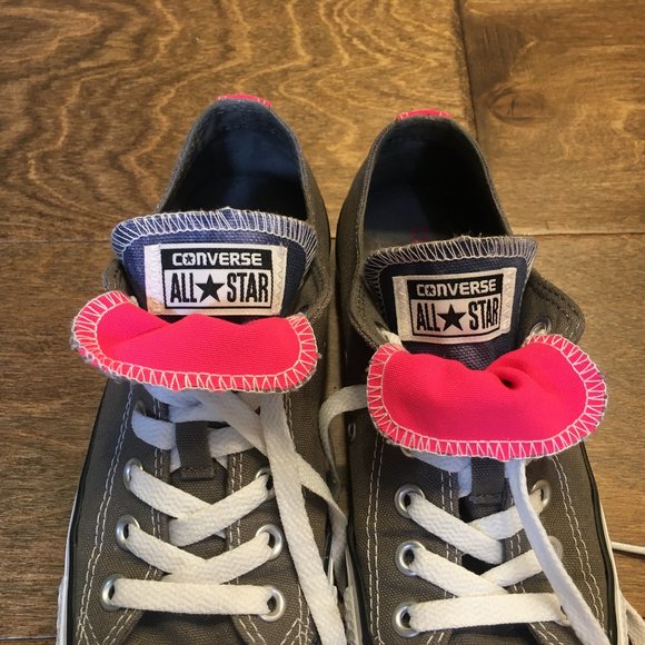 Converse Dual Tongue Gray Canvas Women's 7 Men's 5 - Picture 2 of 12